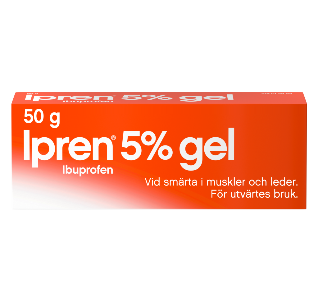 Framsidan av en förpackning Ipren Gel