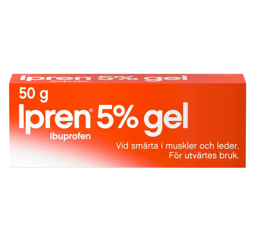 Framsidan av en förpackning Ipren Gel