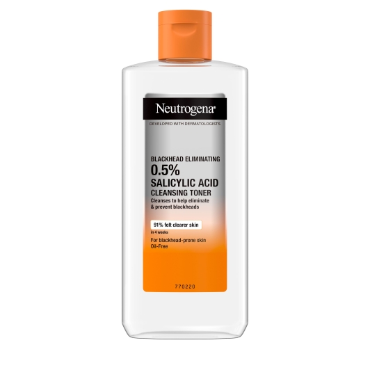 Neutrogena&lt;sup&gt;&amp;reg;&lt;/sup&gt; Blackhead Eliminating 0.5 % Salicylic Acid Face Toner​ Updated claims​