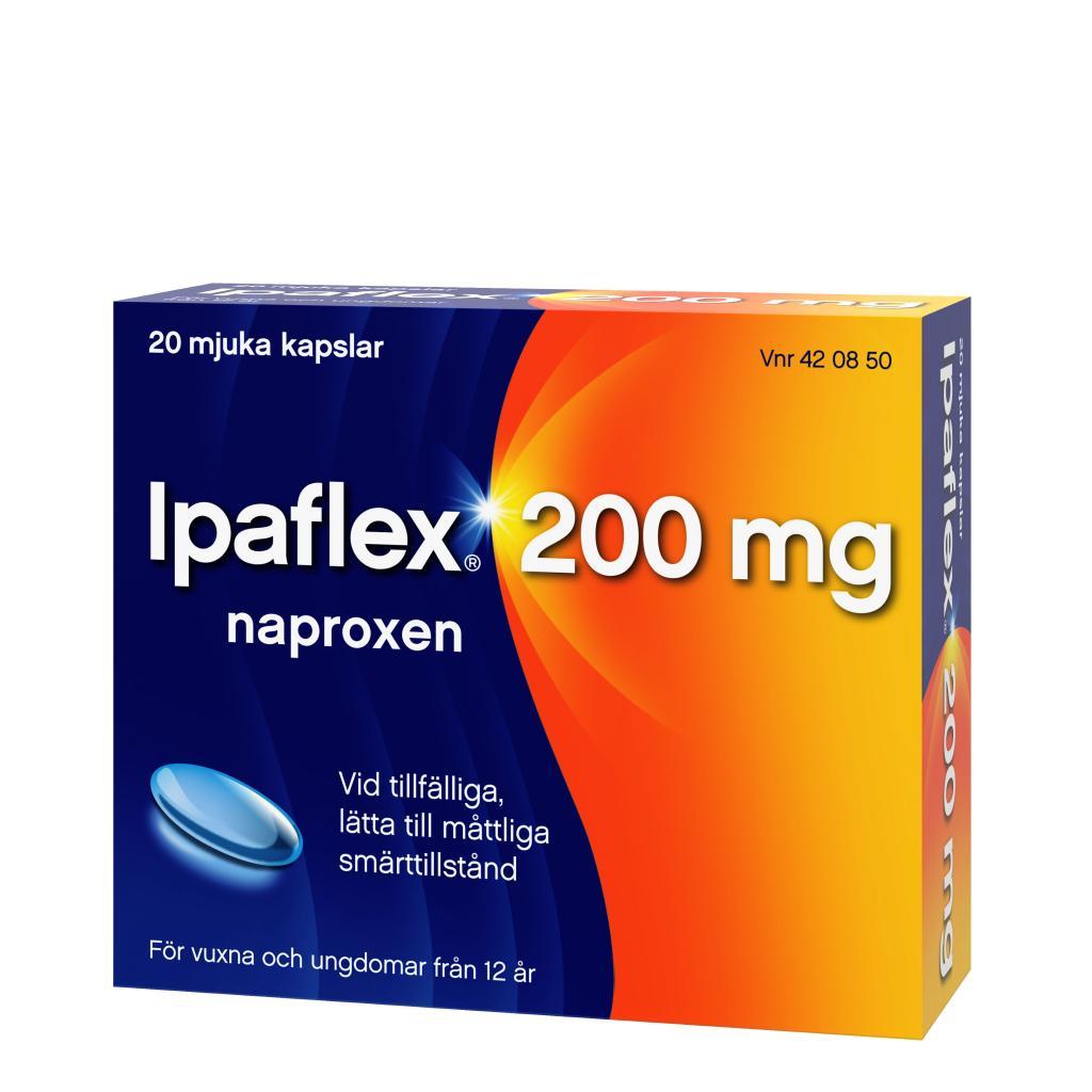 En bild på en förpackning av Ipaflex 200mg