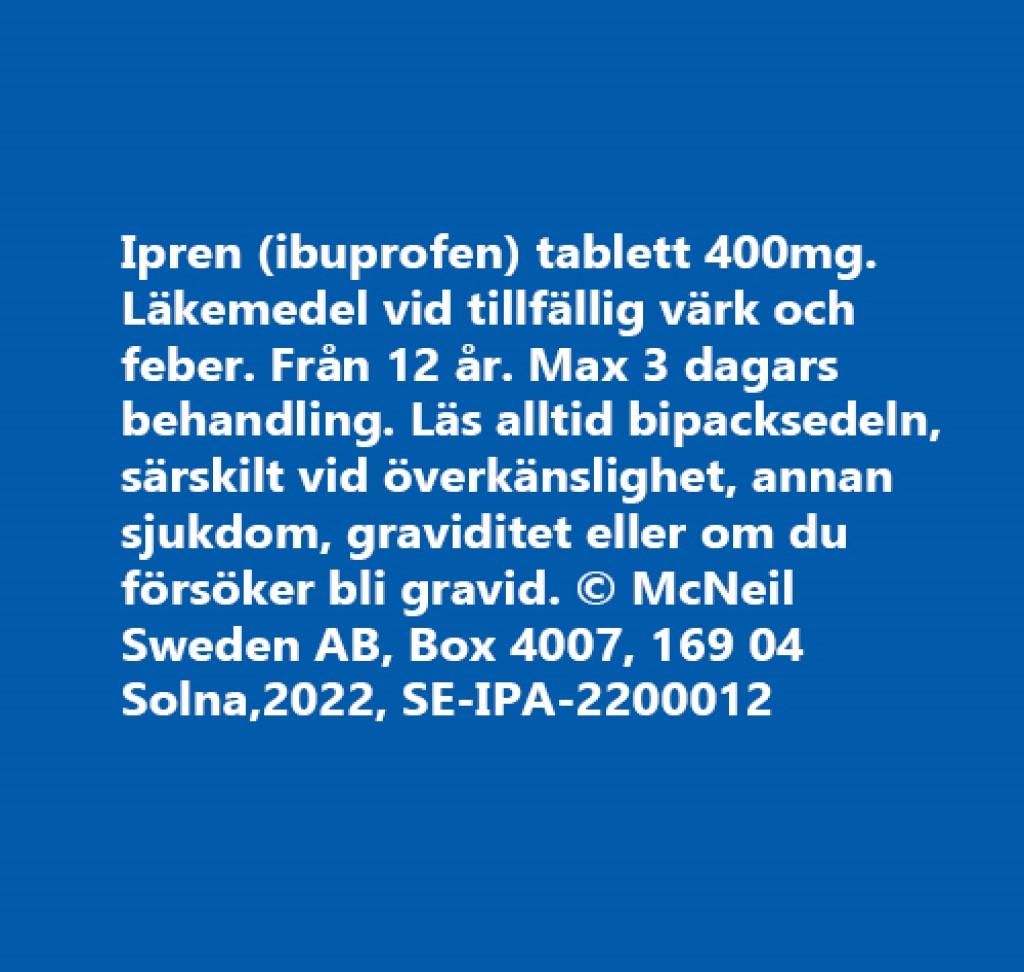 Plikttext Ipren 400mg