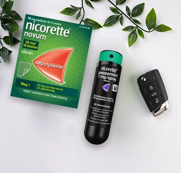 Nicorette Invisipatch and Nicorette QuickMist packs