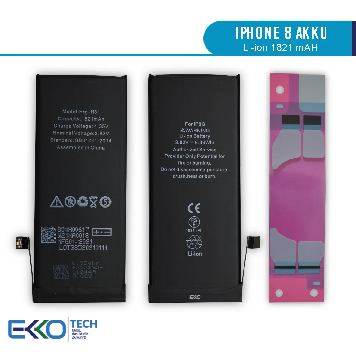 Für iPhone 8 Akku Li-ion 1821 mAh