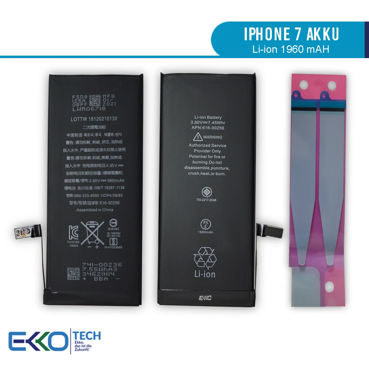 Für iPhone 7 Akku Li-ion 1960 mAh