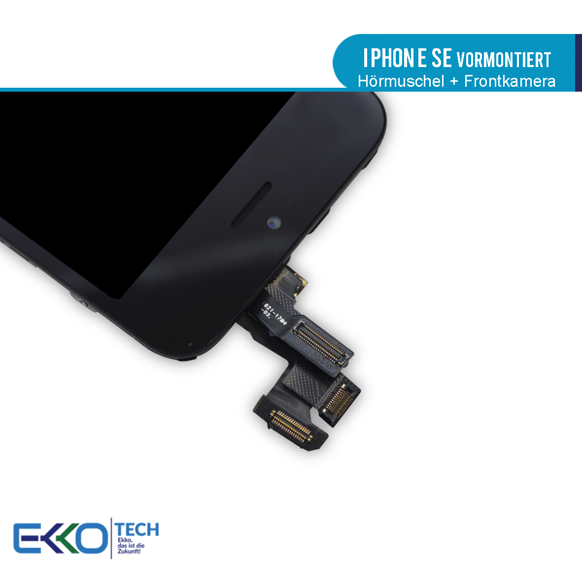 iPhone SE Hörmuschel-Frontkamera Vormontiert Schwarz 01