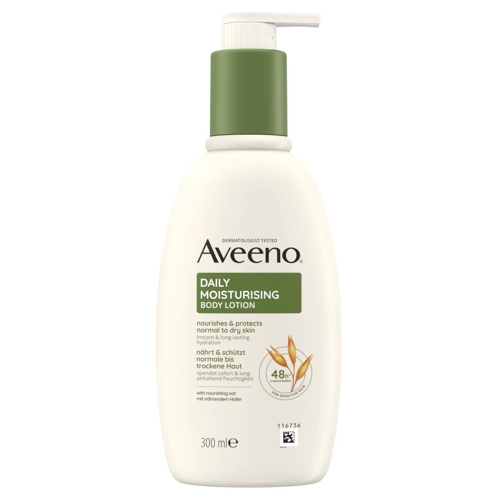 Aveeno® Daily  Moisturizing Nawilżający Balsam  do Ciała, bezzapachowy - z kojącym owsem, delikatnie oczyszcza, odżywia skórę  normalną i suchą