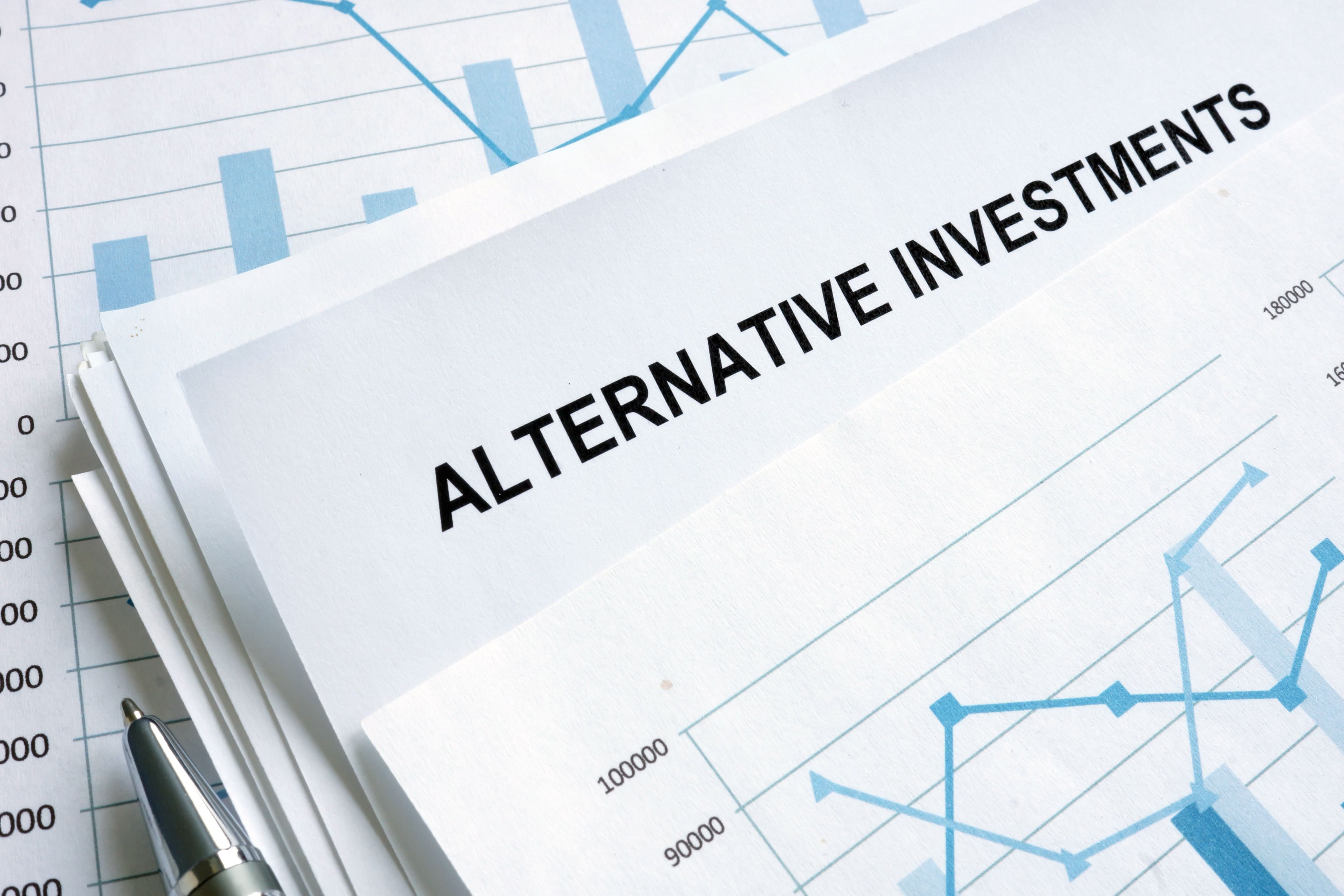 Alternative investments with financial charts