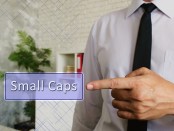 Financial concept about Small Caps with inscription on the sheet
