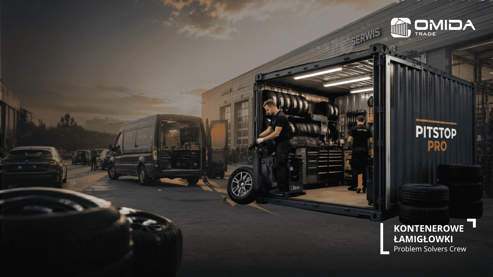 Kontener dla branży wulkanizacyjnej | PITSTOP PRO | Kontenerowe łamigłówki | Omida VLS