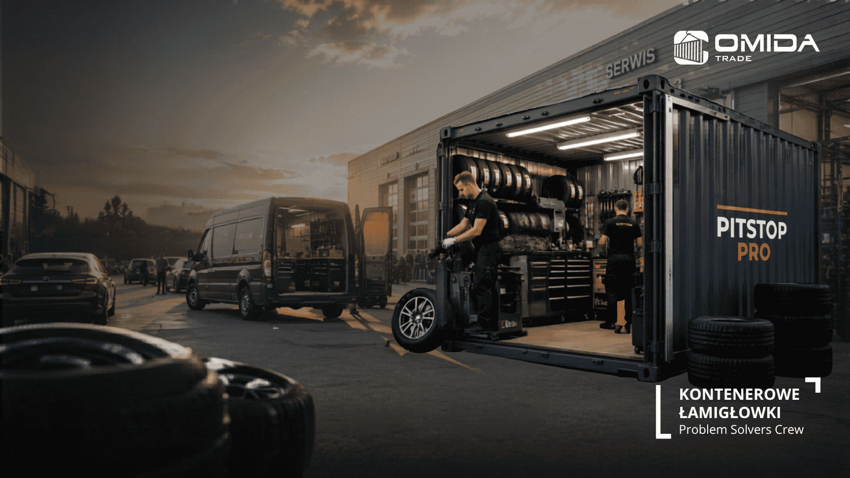 Kontener dla branży wulkanizacyjnej | PITSTOP PRO | Kontenerowe łamigłówki | Omida VLS