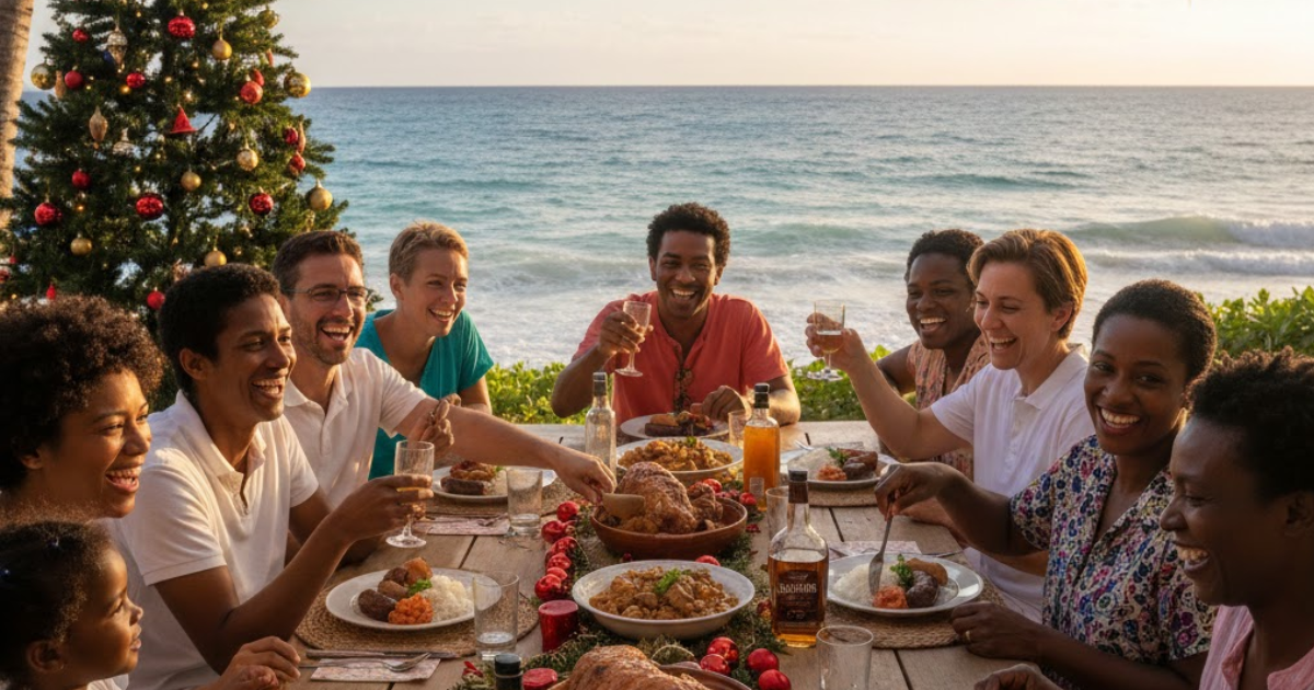 Noel en Guadeloupe - table famiiliale