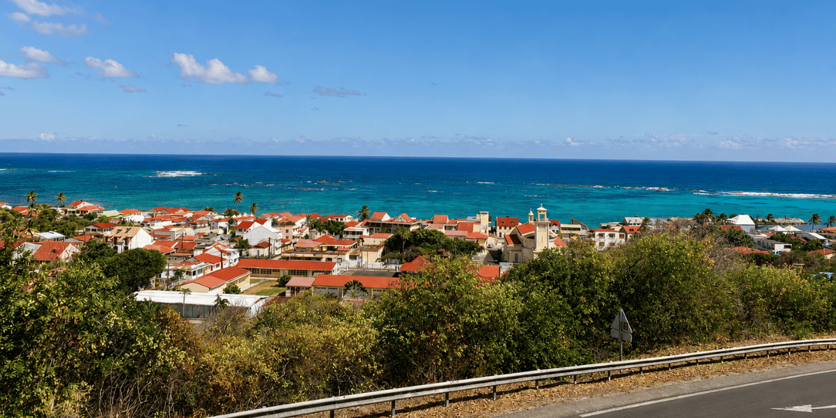 Vue panoramique sur Capesterre-de-Marie-Galante