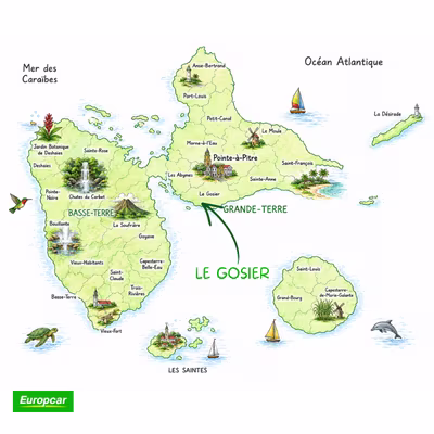 carte gosier en guadeloupe