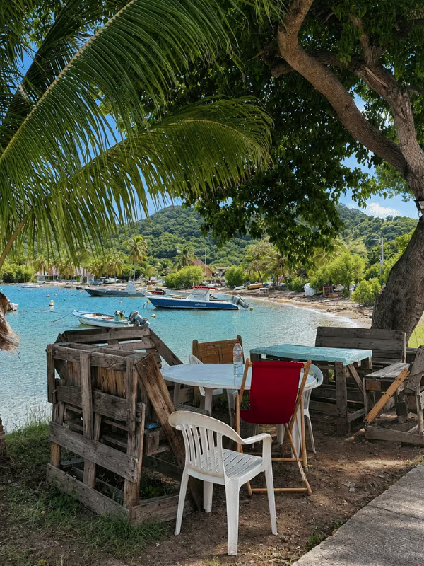 Seafront Terrace in Grande Anse, Les Saintes