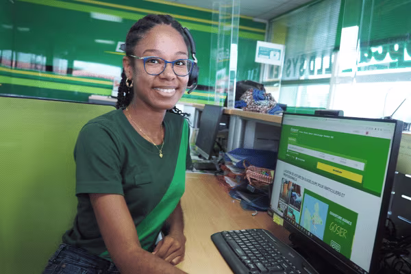 L'équipe d'accueil d'Europcar Guadeloupe