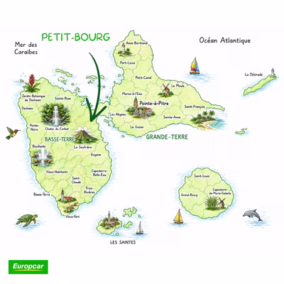 carte petit bourg en guadeloupe