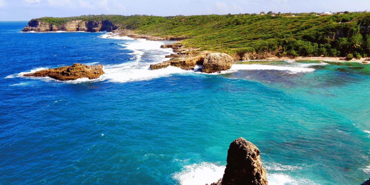 portes des enfers saint françois guadeloupe vue de loin