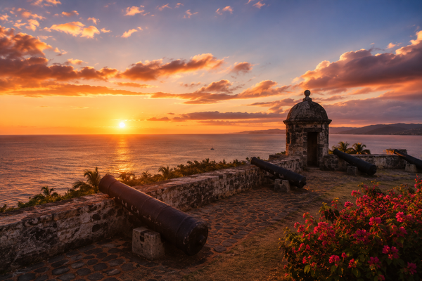 fort fleur epee gosier coucher du soleil guadeloupe