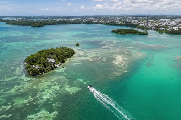 grand cul de sac marin vue aerienne guadeloupe