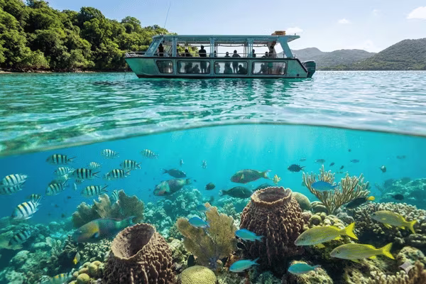 reserve cousteau bouillante bateau fond de verrelocation voiture europcar guadeloupe