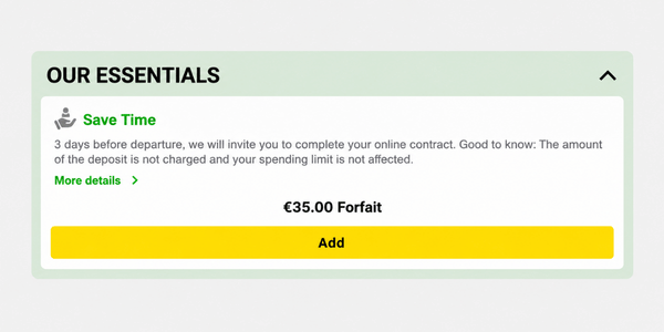 Adding the fast-track service to your booking – Europcar Guadeloupe