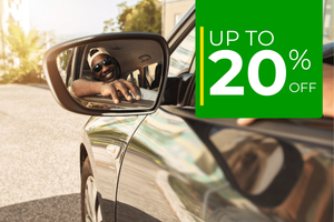 Up to 20% off your car rental