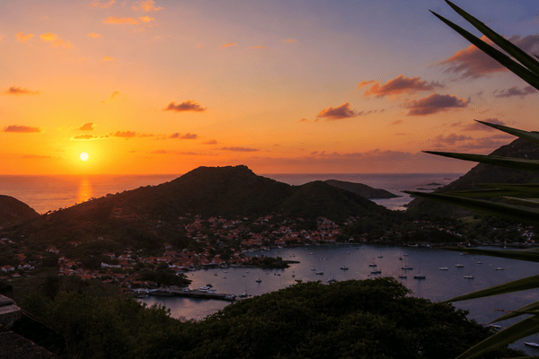 Sunset over Les Saintes Bay