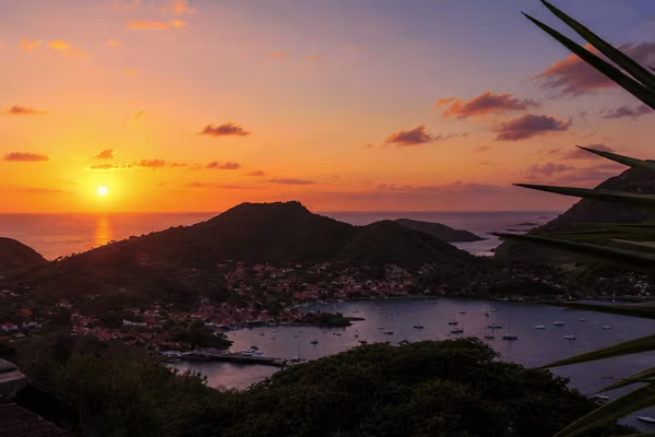 Sunset over Les Saintes Bay