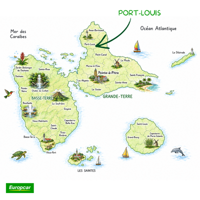 carte port louis en guadeloupe