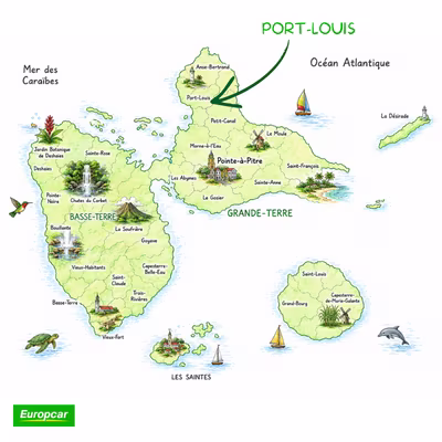 carte port louis en guadeloupe
