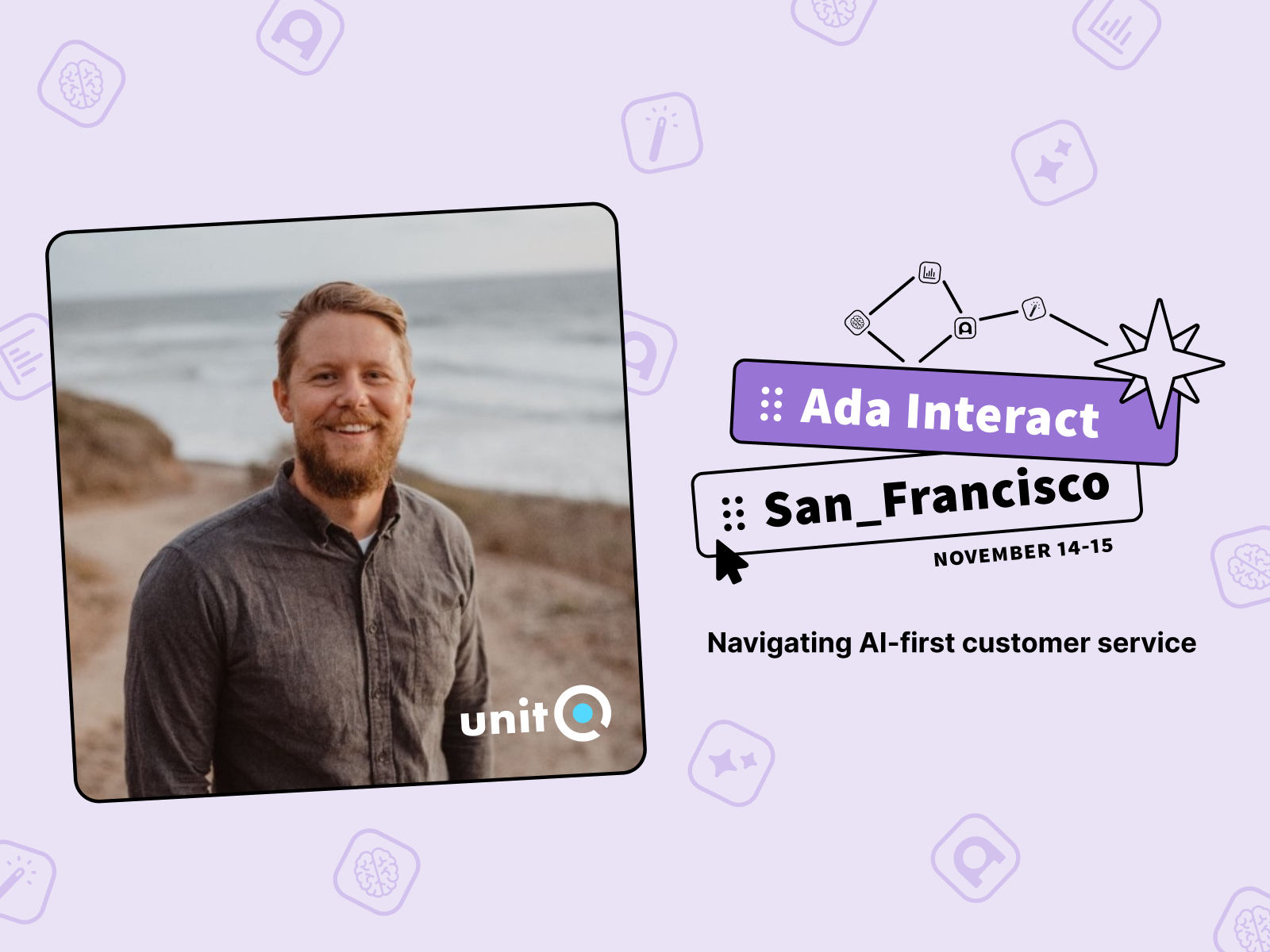 unitQ Head of Customer Success Miles Beckstead speaking at Ada ...