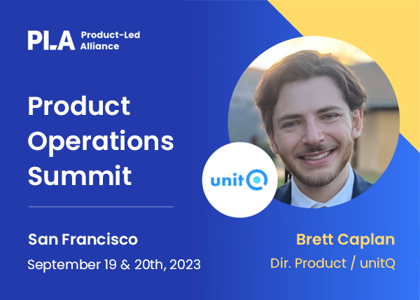 unitQ Director of Product Brett Caplan speaking at Product Operations Summit