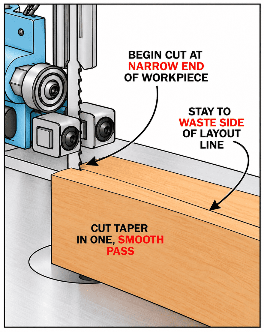 Bandsaw Taper Cutting Guide