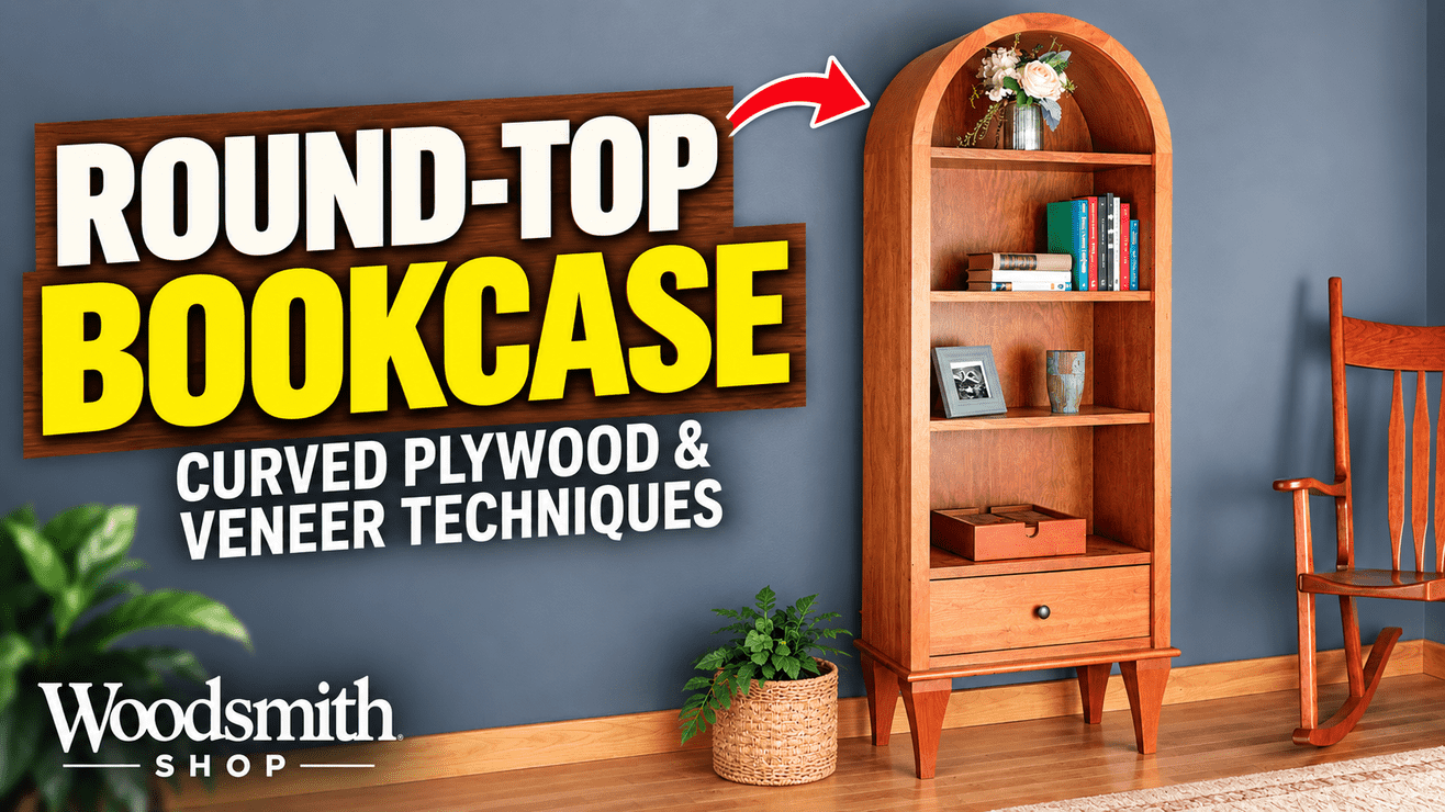How to Build a Round-Top Bookcase with Curved Plywood and Veneer