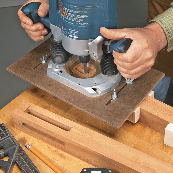 Plunge router mortise deals jig