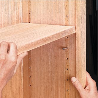 DIY Wooden Shelf Standards for Adjustable Cabinet Shelves