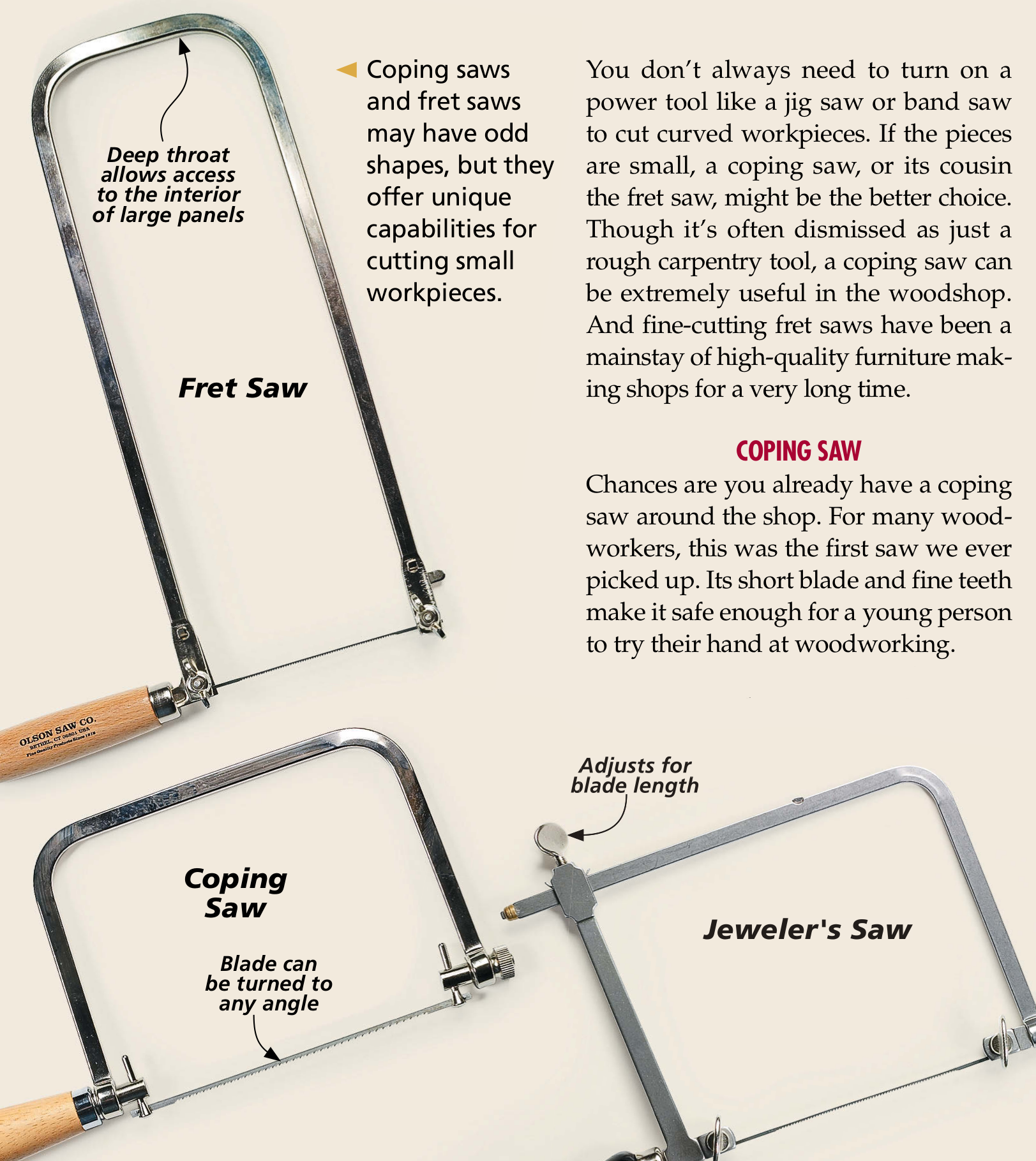 fret saw vs coping saw