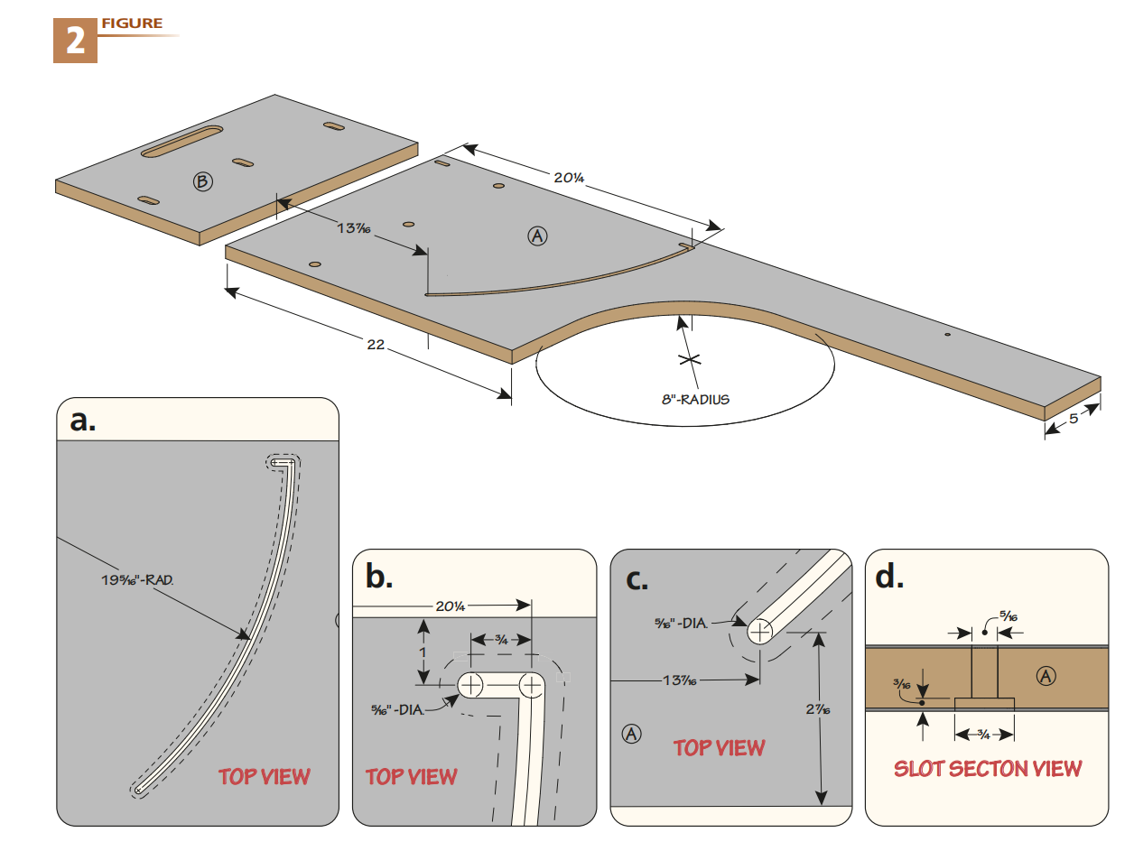 Figure 2 diagram of top view with sections a, b, c, d
