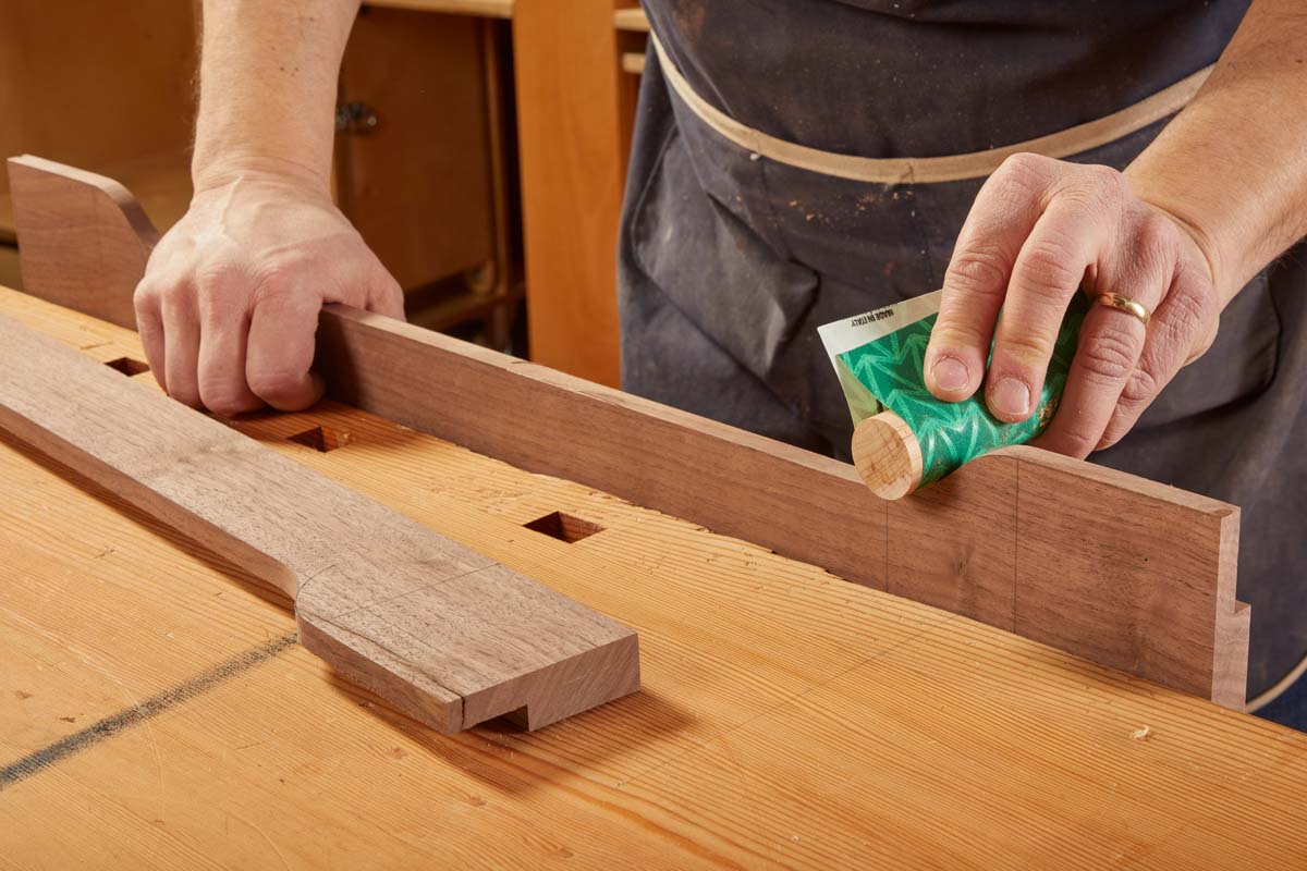 diy sanding block made with wood dowel and sandpaper