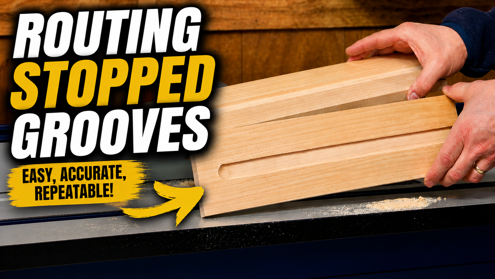 A Simple Trick for Routing Stopped Grooves