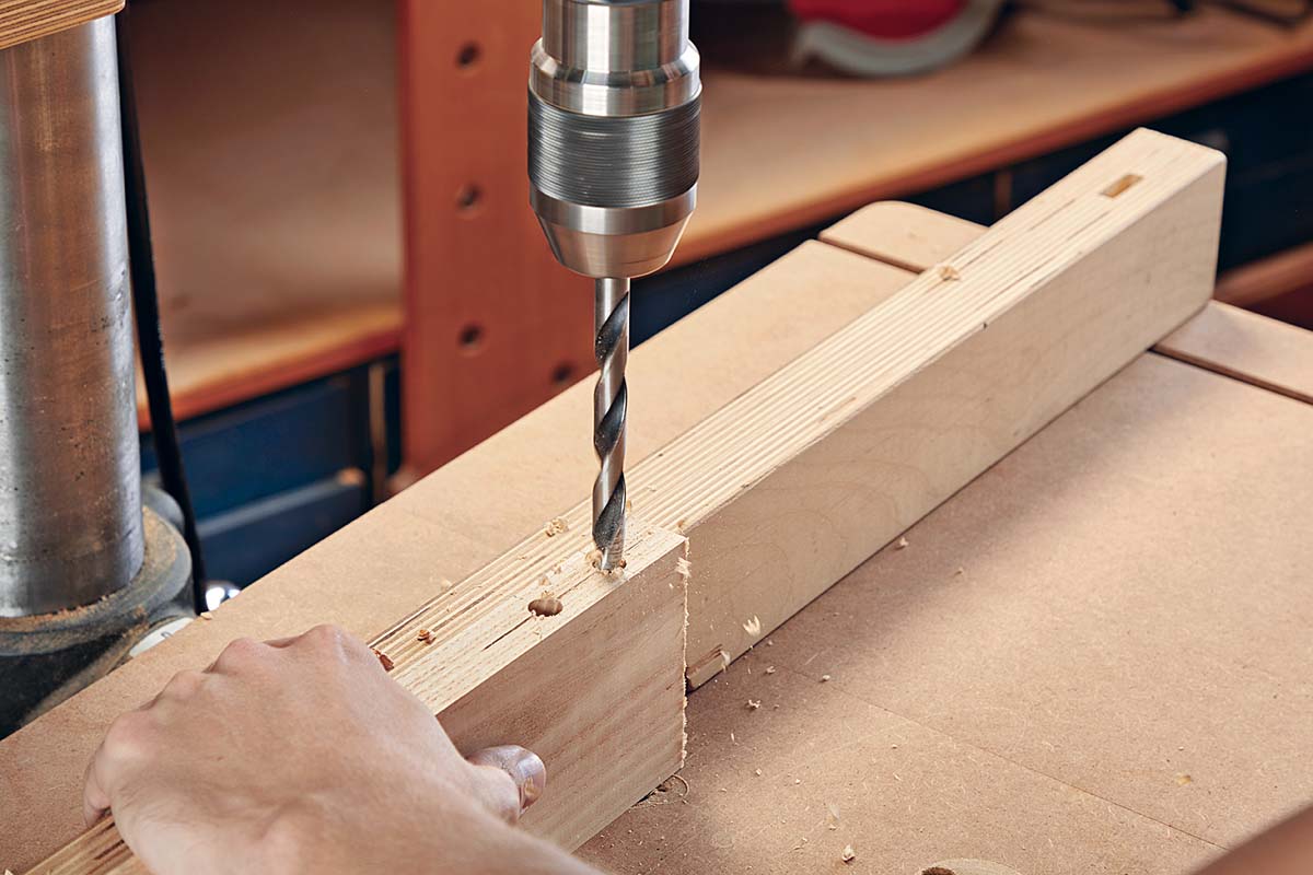 drilling holes for dowels