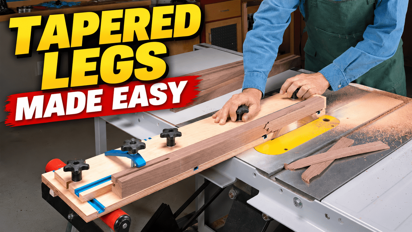 How to Cut Tapered Table Legs with an Adjustable Table Saw Jig