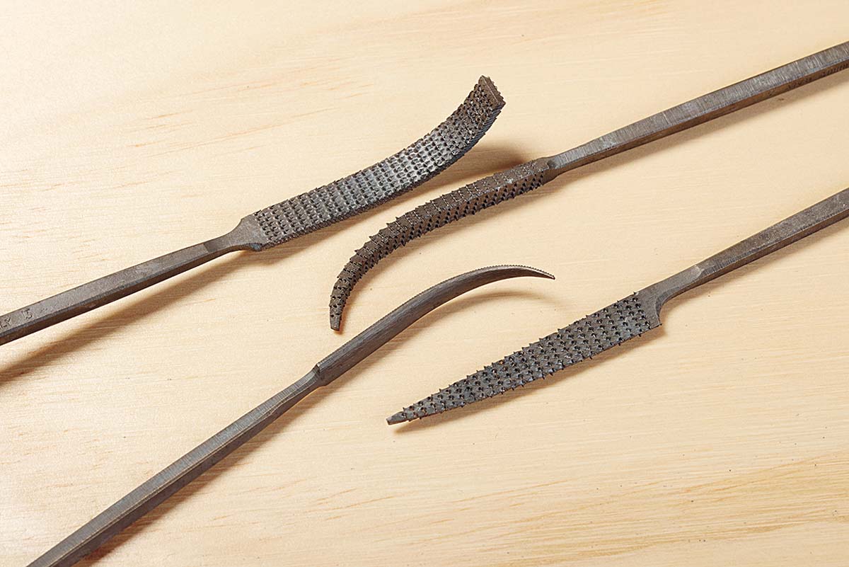 image of rifflers that have rasp or file teeth