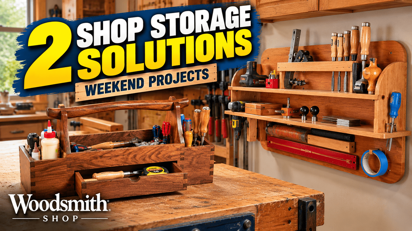 2 Woodworking Shop Storage Projects: Tool Tote & Wall Rack