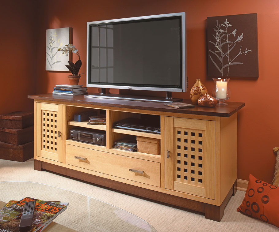 Media cabinet woodworking plan 
