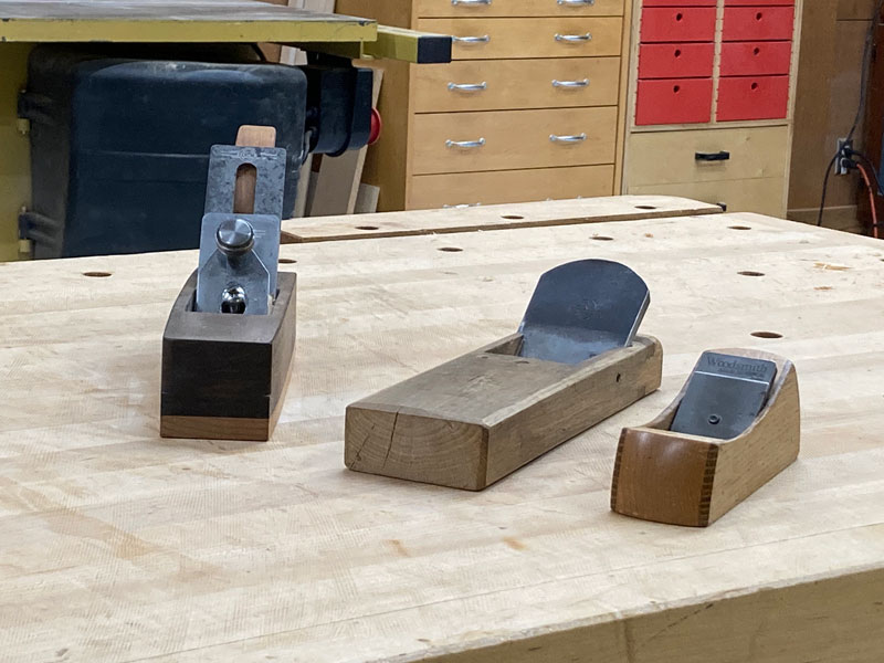 Wood bodied hand planes