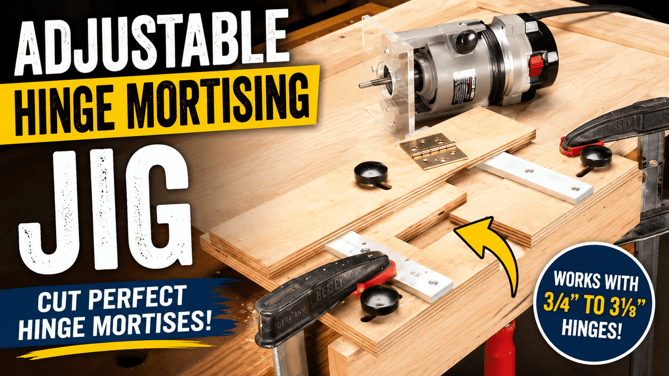 How to Cut Perfect Hinge Mortises with an Adjustable Router Jig