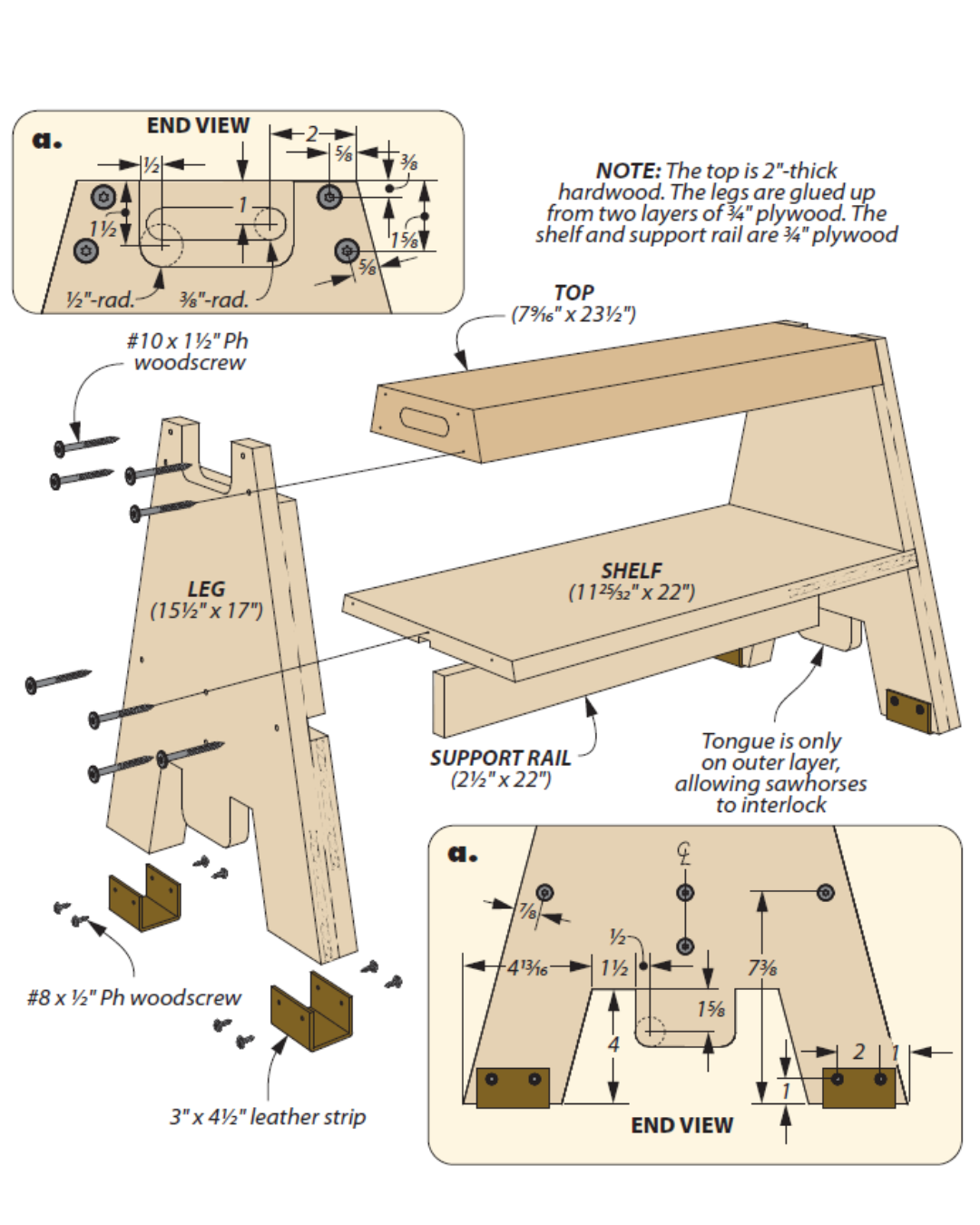 diagram of how to add leather strips on feet