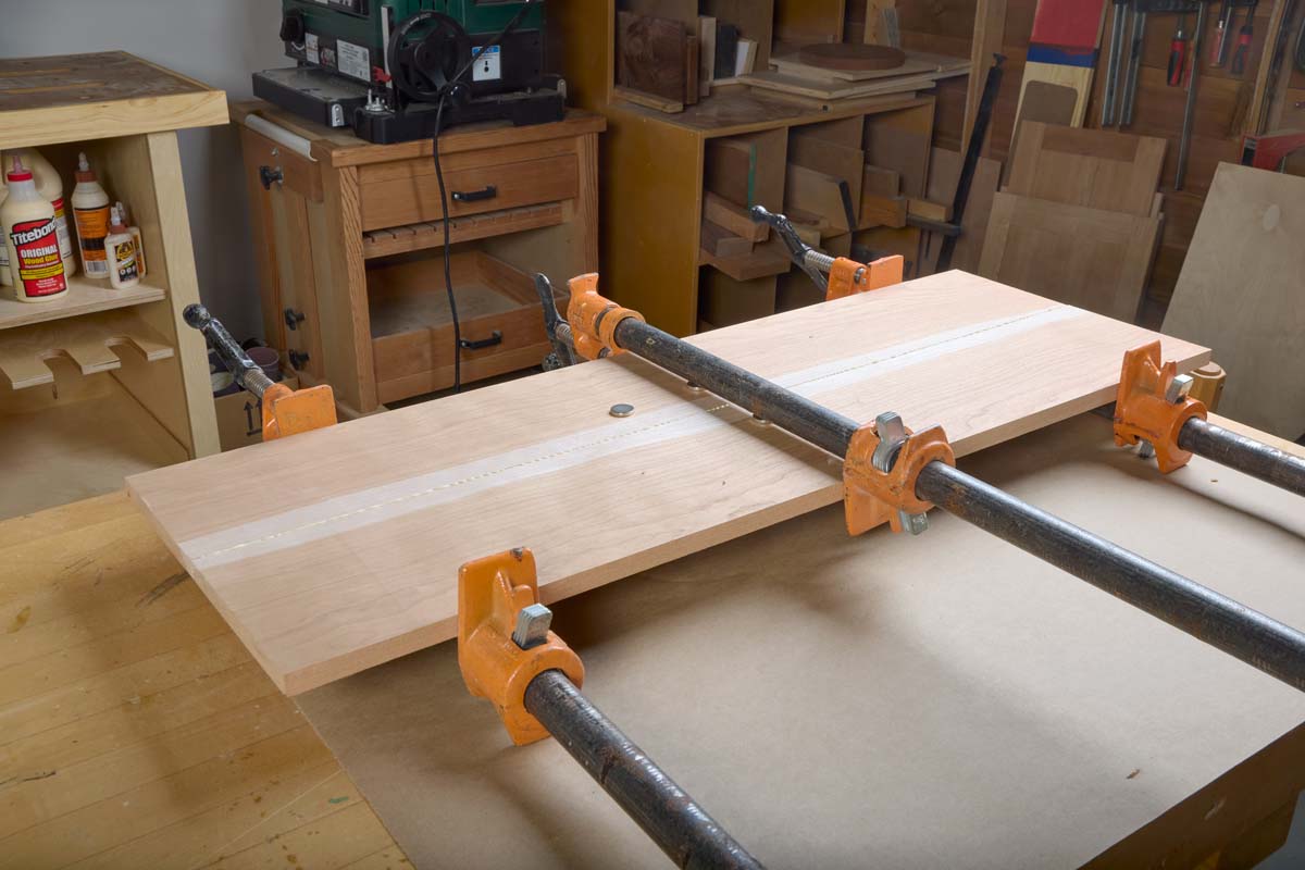 uisng rare earth magnets to hold up clamps during panel glueups