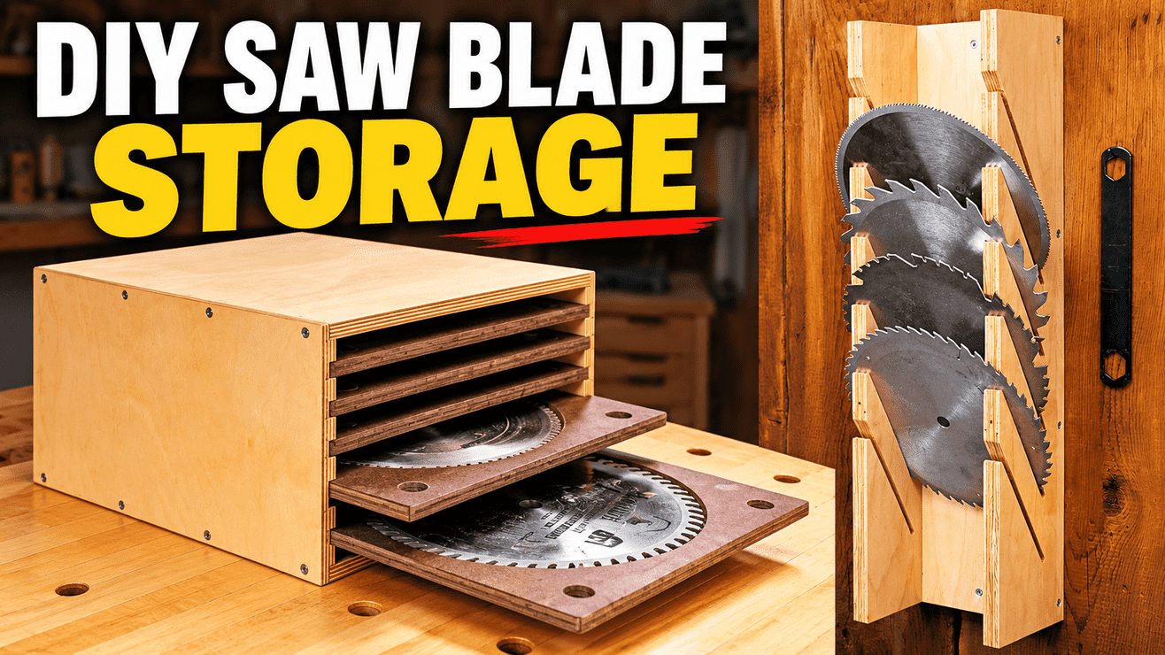 DIY Saw Blade Storage: Racks & Pull-Out Trays